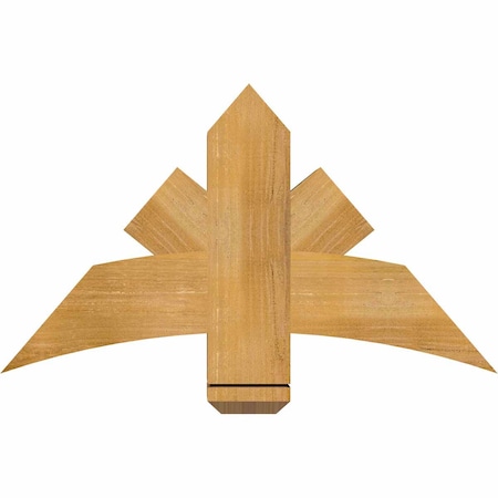 Ekena Millwork Alberta Rough Sawn Timber Gable Bracket, Western Red Cedar, 36"W x 21"H x 6"D x 6"F, 14/12 Pitch GBW036X21X0606ALB00RWR